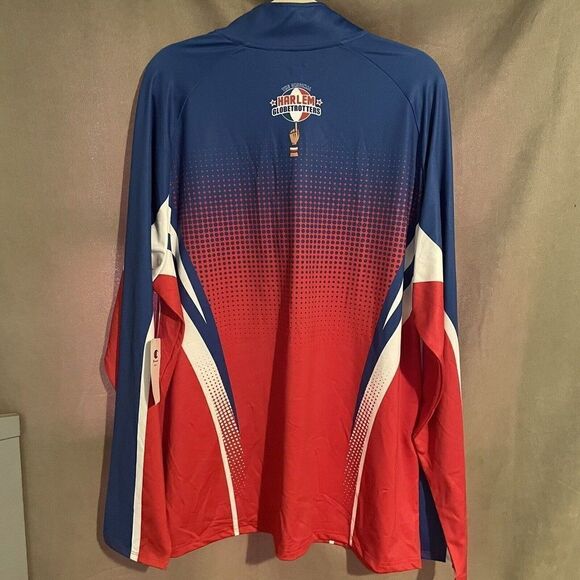 NWT Harlem Globetrotters 1/4 Zip Warm Up Pullover Jacket Champion XXL 2XL - Picture 6 of 8